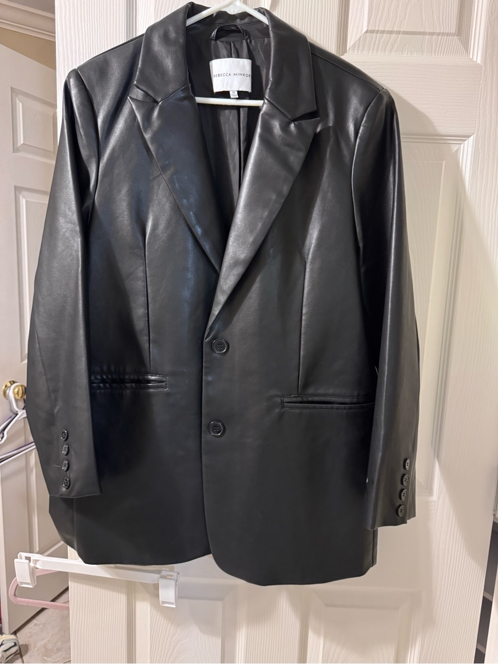Rebecca Minkoff Black oversized Faux Leather Jacket